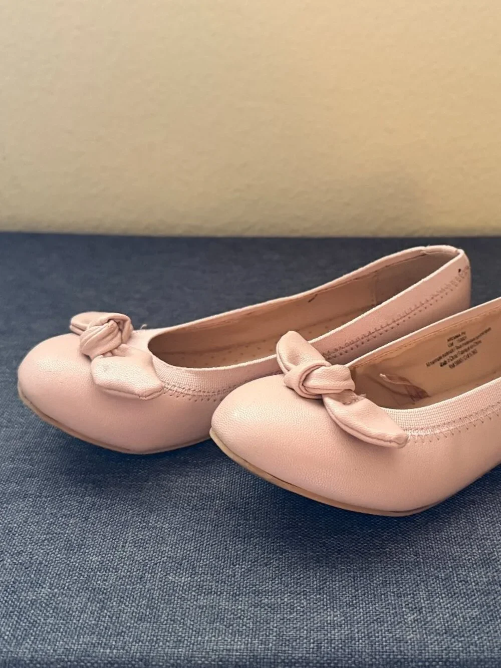 Kids' Nordstrom Rack Pink Bow Ballet Flats, Size 13M